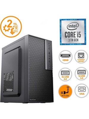 SunCom RAKS F104 i5-3470 8GB 512SSD FreeDOS Masaüstü Bilgisayar