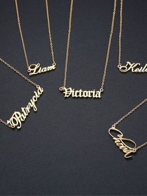 Sevsem Magazin Isim Yazılı 925 Ayar Gümüş Kolye