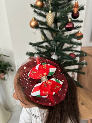 Yılbaşı Özel Tasarım Kurdele Taç Toka