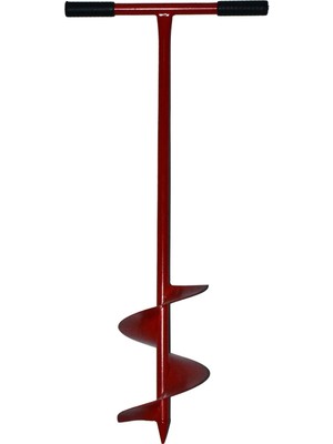 Ercgzl Toprak Burgu Makinesi Ağaç - Fidan Dikme Aparatı Sabit Kollu 20 cm Çap (Kırmızı)