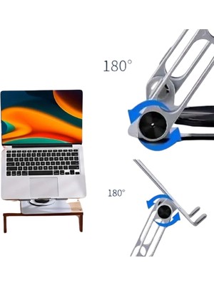 Petinka Stant  Ergonomik Dayanıklı Hava Aldıran 360 Derece Dönebilen Laptop Standı