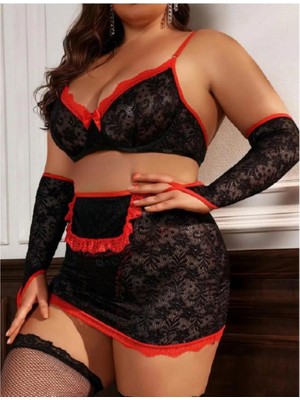 BscitirStore  Harika Dantel Babydol Gecelik (Çorapsız) BS9233