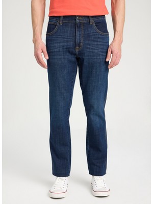 Wrangler Normal Bel Slim Fit Koyu Mavi Erkek Denim Pantolon W12S085W50 Texas Slim Jean Pantolon