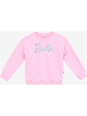 Barbie Baskılı Kız Çocuk Açık Pembe Sweatshırt BRB4WG-SWT6025