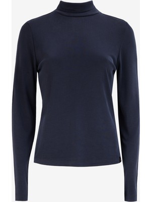 Jeep Balıkçı Yaka Düz Siyah Kadın Bluz J4WL-BLZ7105