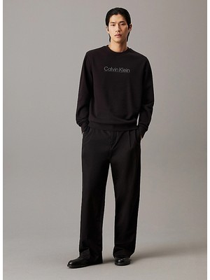 Calvin Klein Kapüşon Yaka Siyah Erkek Sweatshırt K10K113573BEH