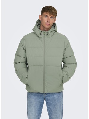 Only & Sons Açık Yeşil Erkek Mont Onsmarvın Lıfe Puffer Jacket Otw