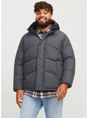 Jack & Jones Gri Erkek Mont 12263325_Jjworld Puffer Jacket Pls