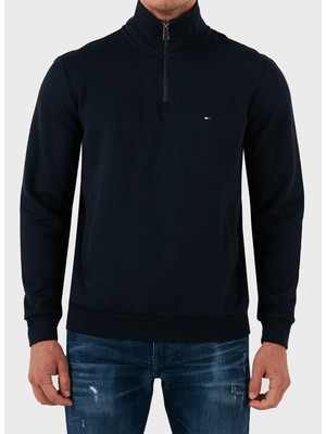Tommy Hilfiger Bisiklet Yaka Normal Mavi Erkek Kazak MW0MW36546DW5
