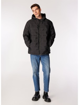 Jack & Jones Siyah Erkek Mont 12267728_Jcosonıc Lıght Jacket Pls