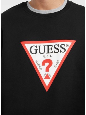 Guess Jeans Siyah Erkek Sweatshırt M4YQ21K9V31JBLK Gj Cn Os Iconıc Trı