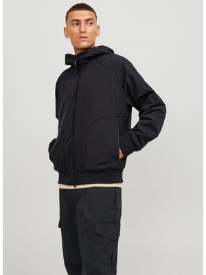 Jack & Jones Siyah Erkek Mont Jcotrack Bomber Jacket Noos