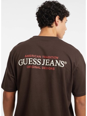 Guess Jeans Kahve Erkek T-Shirt M4BI75K8FQ4G1EB Gj Ss Cn Os Amerıca