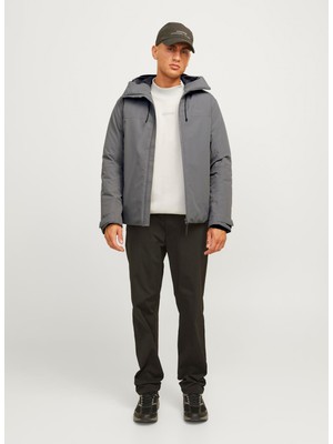 Jack & Jones Gri Erkek Mont 12262093_Jcosummıt Padded Shell Jac