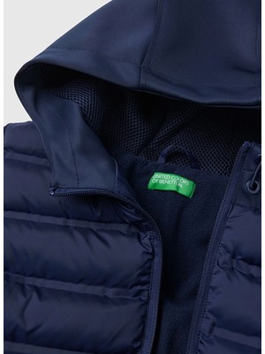 Benetton Lacivert Erkek Şişme Mont 2KL9CN02U 252