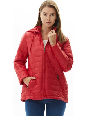 Selen Kırmızı Kadın Mont 24ksl6132
