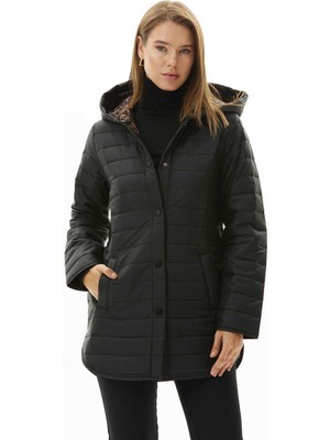 Selen Siyah Kadın Mont 24ksl6134
