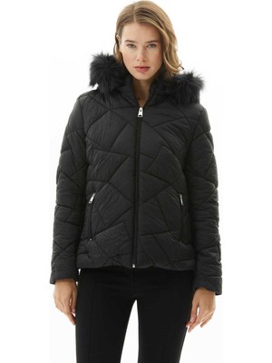 Selen Siyah Kadın Mont 24ksl6117