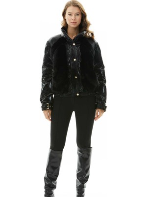 Selen Siyah Kadın Mont 24ksl6113