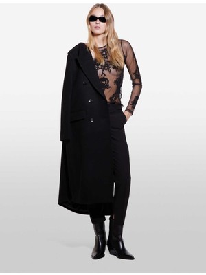 Sisley Bisiklet Yaka Siyah Kadın Bluz 57DELQ089