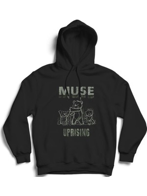 The Fame Muse, Concert, Uprising, Rock Metal Müzik Grubu Pamuk Kapüşonlu Sweatshirt Hoodie