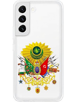 Zeyno Samsung S22 Uyumlu Osmanlı Amblem  Desenli Silikon Kılıf
