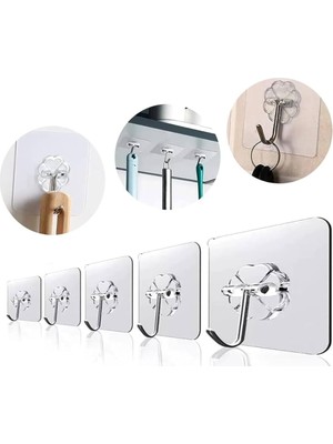 Carnivalland 5li Güçlü Kendinden Yapışkanlı Kancalar Köşe Rafı Banyo Rafı Duş Rafı Kancası Su Geçirmez Askı