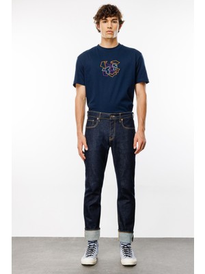 Denim Trip Marcel Slim Straight Fit Normal Bel Rinse Koyu Indigo Erkek Jean Pantolon