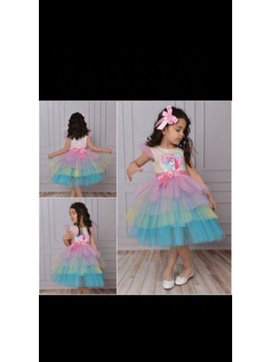 Esmaca Moda Unicorn Kız Çocuk Elbisesi