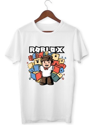 Roblox Çocuk Tişörtü Roblox Beyaz T-Shirt Yetikin Çocuk