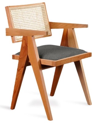Gazzini Furniture Luna Pergel Hazeranlı Model Hasırlı Natural Ahşap Sandalye
