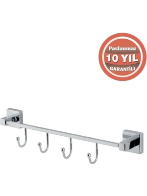Çelik Banyo Paslanmaz Pirinç Tamay 4’lü Askılık