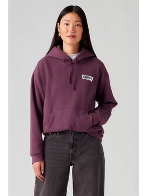 Levi's Günlük Kapüşonlu Üst Koyu Mor Kadın Sweatshirt - 001U6-0005