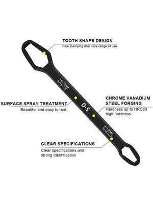 Universal Anahtarı Çift Kafalı  Çok Fonksiyonlu 6-22MM (4764)