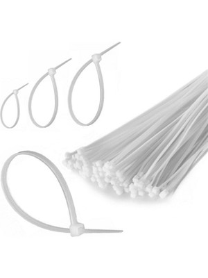 Gold Bazaar 100 Adet Plastik Cırt Kelepçe Kablo Bağı Kablo Düzenleyici- 3.6 x 150 mm