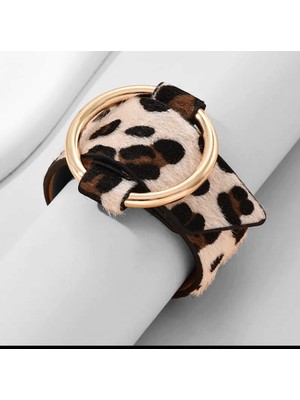 Nego Accessories Leopar Desenli Bohem Model Kadın Bileklik