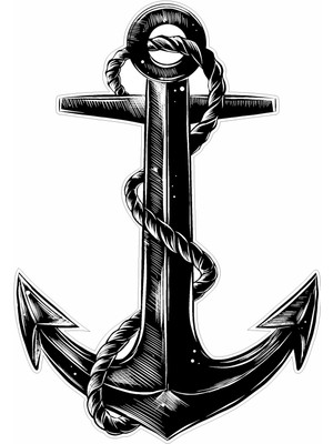 Sticker Usta Çapa Gemi Denizci Balıkcı Sticker Araba Oto Motosiklet Karavan Sticker 00221