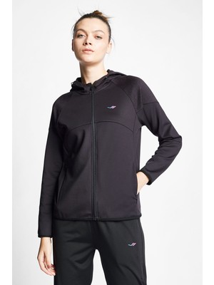 Lescon 24B-2001 Günlük Fermuarlı Kadın Kapşonlu Sweatshirt