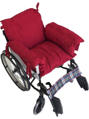 Wraowdia Sırt ve Yan Bölmeli Tekerlekli Sandalye Koltuğu Minderi Konfort