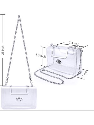 Jinchaoyouxuan Bayanlar Şeffaf Omuz Çantası Çanta (Yurt Dışından)