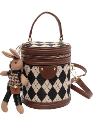 Crossbody Çanta Eşkenar Dörtgen Taşınabilir Kova Çanta (Yurt Dışından)