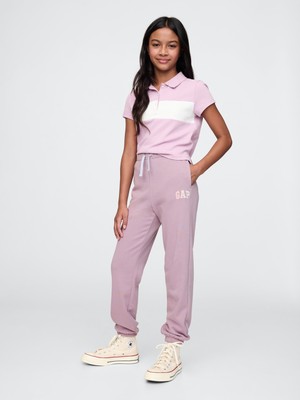 Gap Kız Çocuk Lila Gap Logo Relaxed Fleece Jogger Eşofman Altı