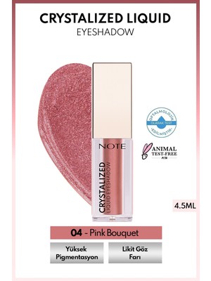 Crystalized Liquid Eyeshadow Likit Metalik Göz Farı - 04 Pink Bouquet