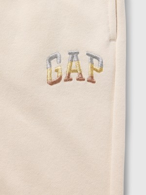 Gap Kız Çocuk Bej  Logo Relaxed Fleece Jogger Eşofman Altı