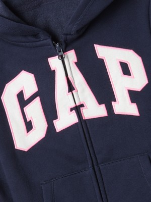 Gap Kız Çocuk Lacivert  Logo Fermuarlı Sweatshirt