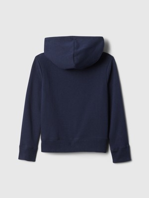 Gap Kız Çocuk Lacivert  Logo Fermuarlı Sweatshirt