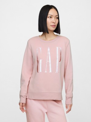 Gap Kadın Pembe  Logo Relaxed Fleece Sweatshirt