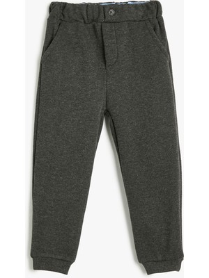 Koton Eşofman Altı Beli Lastikli Düğme Detaylı Cepli