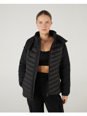 Skechers W Outerwear Padded Jacket Kadın Siyah Mont S242042-001