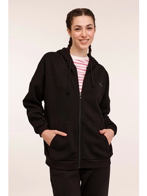 101783986 Lumberjack Wb Marcıa 18SSB502 4pr Siyah Kadın Eşofman Üstü